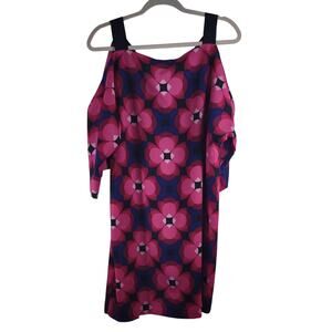 Trina by Trina Turk Cold Shoulder Patterned Dress, Size Medium